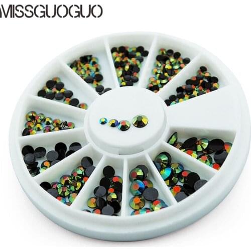 Professional Nail Art Rhinestone Crystal Flatback Multi-size Manicure Decor Accessory Rhinestone Nail Stickers