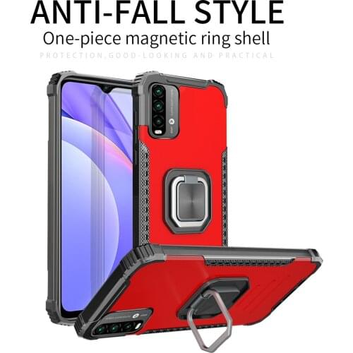 ShockProof Phone Case For Redmi Note 10 9 8 Pro 9T 9S 10S Radiating Bumper Back Cover Ring Case For Xiaomi Redmi 9C NFC 9AT 9A