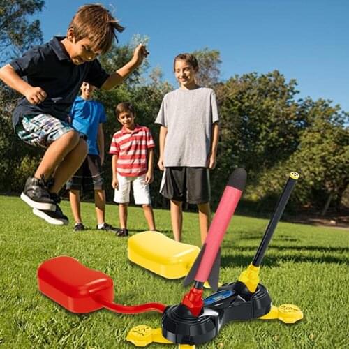 Rocket Launcher Set Air Pressure Rocket Launcher Toy Set Stunt Foam Plane Toys Outdoors Game Toys For Children Boys Girls