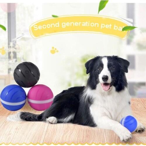 Christmas Evil Ball Bites Waterproof Pet Toy Magic Rolling Ball USB Pet Ball LED Rolling Flash Fun Ball