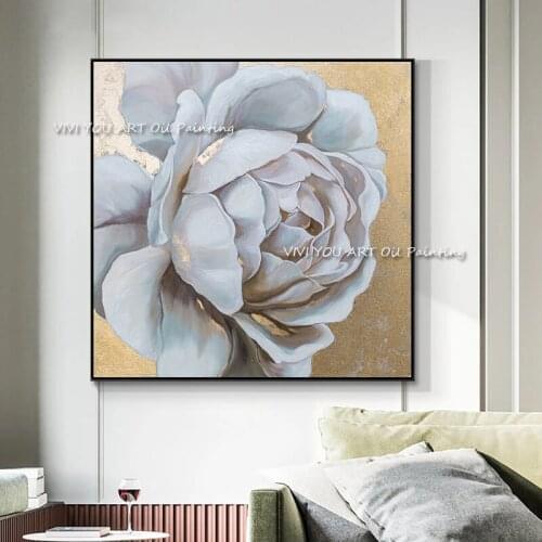 Hand Painted Canvas Knife Flower Oil Paintings Wedding Decoration Wall Art Pictures Home Decoration For Living Room On Canvas