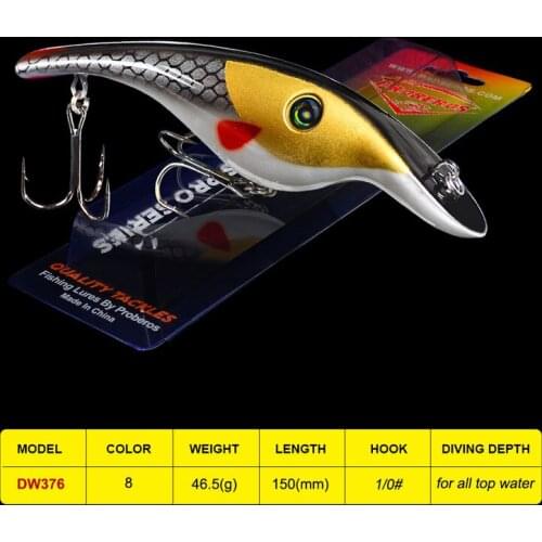 1PC PRO BEROS Fishing Lures Fishing Tackle Fishing Bait 1.64oz-46.5g In Sample Opp Bag 5.90"-15cm 1/0 Hook