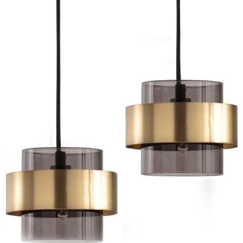 Nordic Glass Pendant Lights Kitchen Led Hanging Lamp Modern Bedroom Bedside Living Room Restaurant Cafe Iron Glass Light Fixture