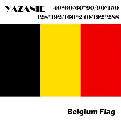 YAZANIE 60*90cm/90*150cm/120*180cm/160*240cm Belgium National Flag World Custom Cloth Flags Office/Activity/Festival/Decoration