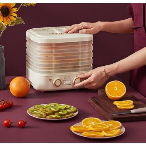 220V Household Dried Fruit Maker Automatic Food Dryer Multifunction Fruit Vegetables Spices Dehydrator Adjustable Height 5 Layer
