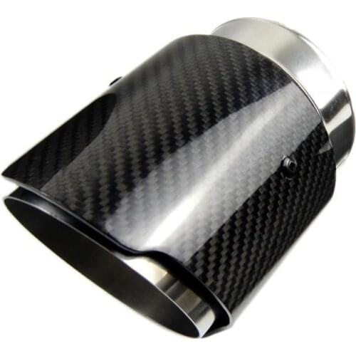 1 piece straight-edge sand blasting Carbon Fiber Exhaust Tips Fit for Mazda 3 CX-3 CX-4 CX-5 CX-8 Axela ATENZA & Focus