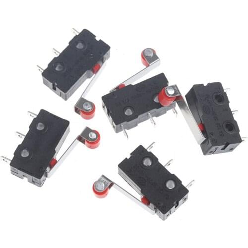 10Pcs/Set Mini 3-Pin Tact Switch KW11-3Z 5A 250V Round Handle Clock Microswitch