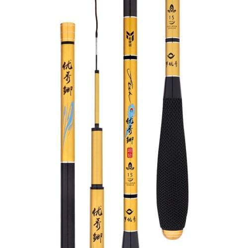 2.7M-6.3M 4H Hard Carp Fishing Stick Carbon Fiber Telescopic Wedkarstwo Olta Hand Pole Fishing Rod Pesca Outdoor Sports