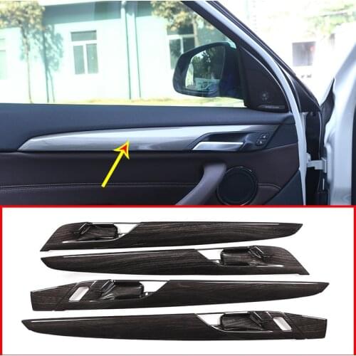 4 Style ABS Car Interior Door Panel Cover Trim For BMW X1 F48 2016-2019 Accessories 4pcs
