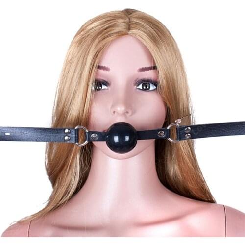 42mm Ball Gag Sex Restraints Mouth Gag BDSM Sex Products S&M Fetish Sex Toys for Couples PU Leather Bondage Adult Sex Game Toys