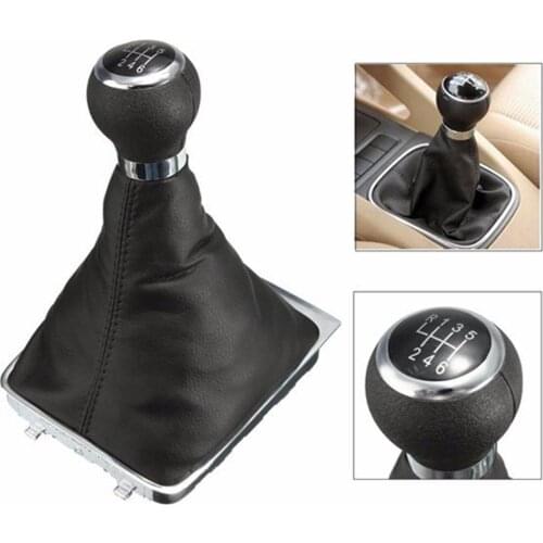 6 Speed Gear Shifter Knob Boot Gaiter Lever Cover Gear Case Handle Ball Shell Protector for V-W Passater B6 Auto interior Supply