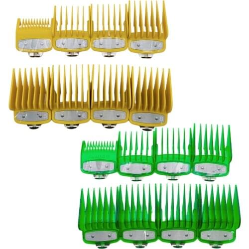 8PCS Barber Shop Styling Guide Comb Set Oil Head Hair Trimmer Attachment Hairdresser Clipper Limits Comb