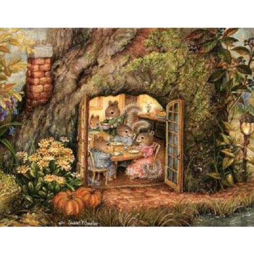 New Full Square/Round Diamond Embroidery,Rabbit Dinner 5D DIY Diamond Painting,Stitch Cross,3D,Diamond Mosaic decor gift L150