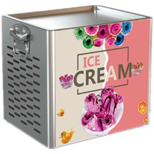 BEIJAMEI Commercial Frozen Ice Cream Rolls Machine Thailand Fry Rolls Ice Cream Machine, Flat Pan Fried Ice Cream Machine