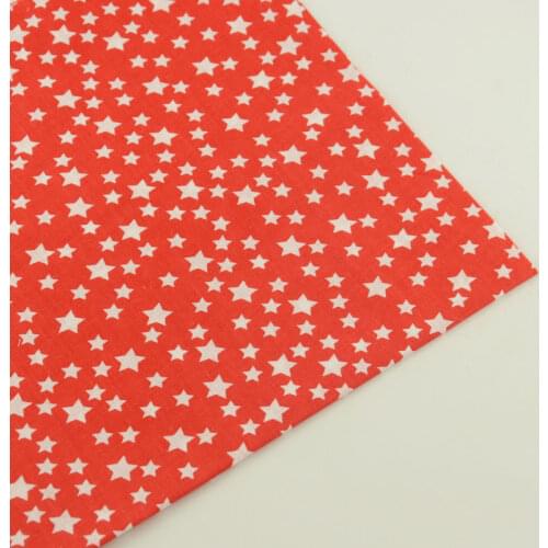 Booksew Plain Cotton Fabric Star Design Red Sewing Cloth Home Texitle Patchwork Telas Tissue Pre-cut Fat Quarter Art Work
