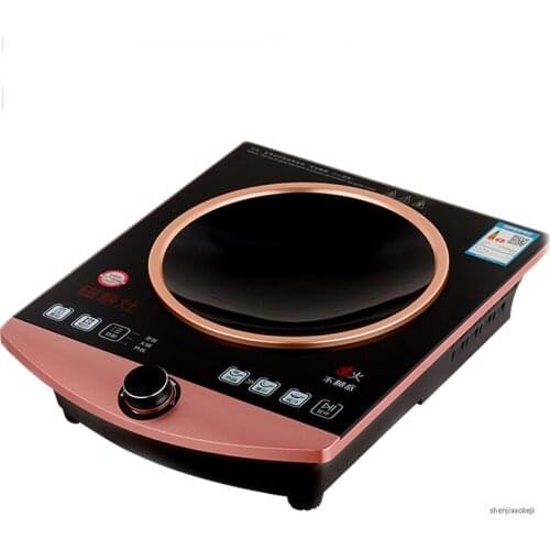Home induction cooker holographic projection 3000W high power desktop magnetic furnace without flames healthy stove