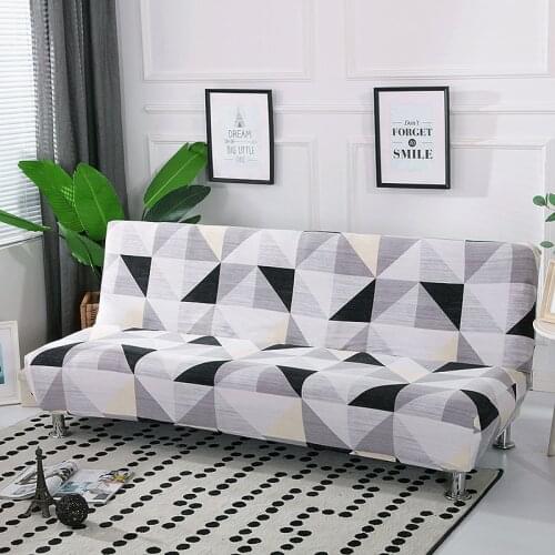 Sofa Bed Cover Armless Sofa Covers Tight Wrap Slip-resistant Elastic Stretch Furniture Slipcovers Universal Size