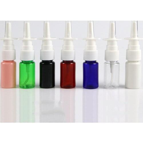 50pcs/lot 10ml Nasal Spray Bottles Fine Mist Sprayers Atomizers Cosmetic Makeup Perfume Storage Container Container