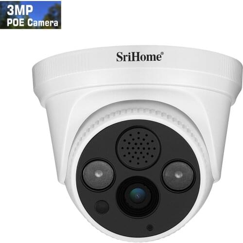 Srihome SH030B 1296P IP Camera POE ONVIF Wifi Indoor Smart Home Mobile Remote AI Human Alarm Surveillance Security CCTV Camera