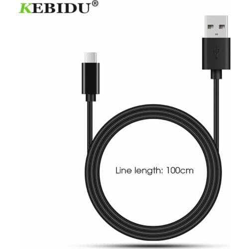 KEBIDU Black 2A Charger Cable USB type C 100cm Charger Power Cable for XIAOMI USB Cable Connector Phone Charger Data Cable