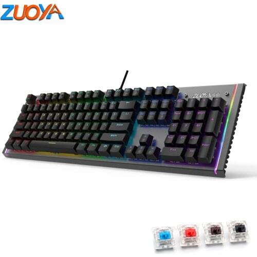 ZUOYA X61 Wired Gaming Mechanical Keyboard RGB Mix Backlit Keyboard Anti-ghosting Blue Red Switch For Game Laptop PC Russian US