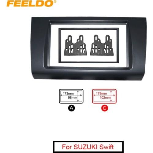 FEELDO Car DVD/CD Radio Stereo Fascia Panel Frame Adaptor Fitting Kit For SUZUKI Swift #AM4397