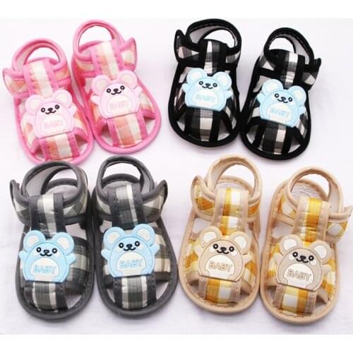 Summer Baby Girl Sandals Comfortable Soft Sole Cartoon Pattern Hollow Casual Cotton Toddler Shoes