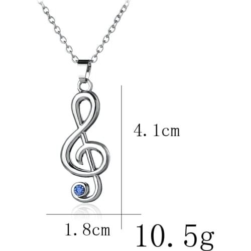 Lucky Simple Singer Logo hollow zircon music symbol Pendant Necklace Love Woman Mother Girl Gift Wedding blessing Jewelry
