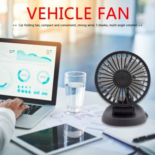Mini Car Fan USB Powered Adjustable Angle 5 Blades Quiet Silent Desk Table Fan Air Circulator Aromatherapy Car Fan