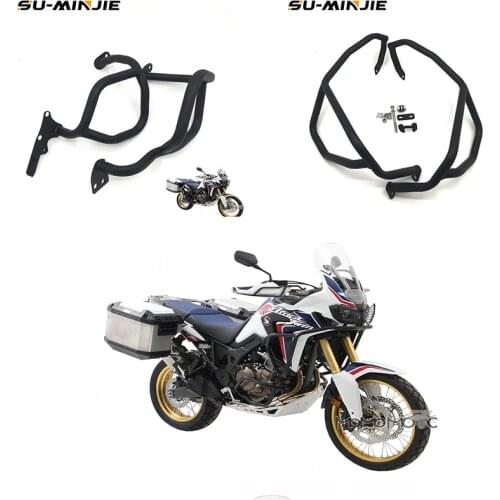 MINJIE Upper & Lower Crash Bar Engine Guard Bumper Frame Protector for 2016-2017 Honda CRF 1000 L 1000L Africa Twin ABS CRF1000L