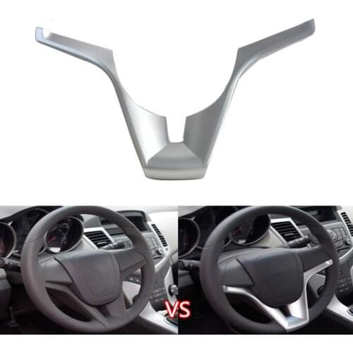 YAQUICKA ABS Auto Car Steering Wheel Steering-wheel Trim Cover Styling Sticker For Chevrolet Cruze 2010-2014 Interior Accessory