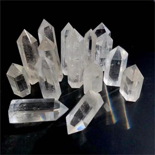 Natural Crystals Clear Quartz Point Wand Tower Healing Stones For Feng Shui