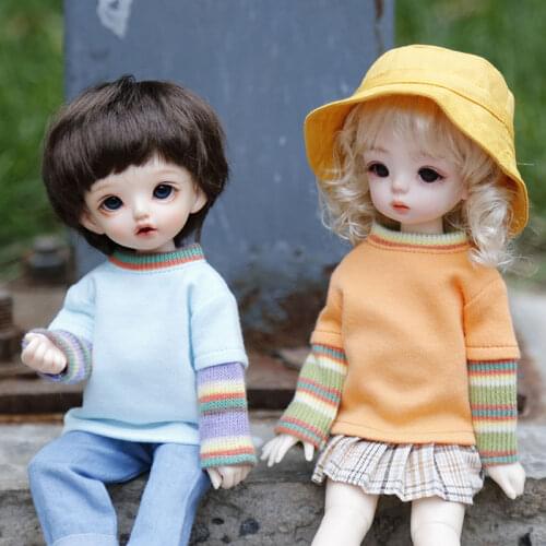 New Doll Clothes Dress Up Stitching long sleeve T Casual Clothes Fashion Apparel for 1/6 BJD SD Doll Accessories Kid Girl Toy