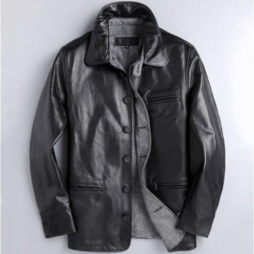 New Mens Cowhide Leather Jacket Outdoor Sport Driving Riding Training Trekking Hunting Clothes Casual Coat Large Size Uniforms