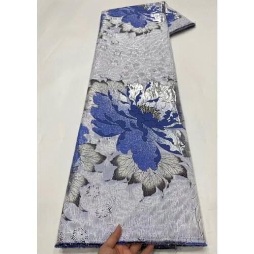 2021 New Brocade Jacquard Fabric African Damask Lace Material Floral Cloth Patchwork Tissus Telas Stoff For Sewing Dress PJZ130