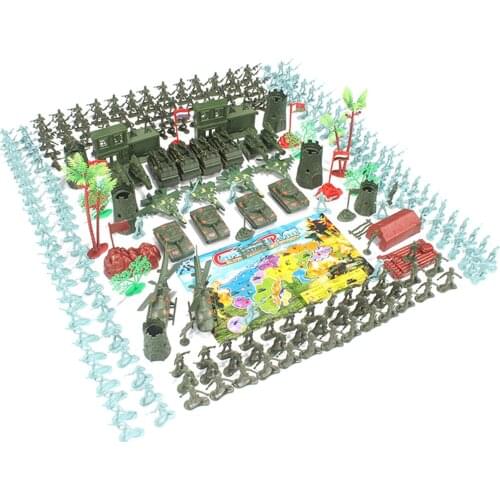 280Pcs 4.5cm Plastic Soldier Figures Model World War II Army Gift