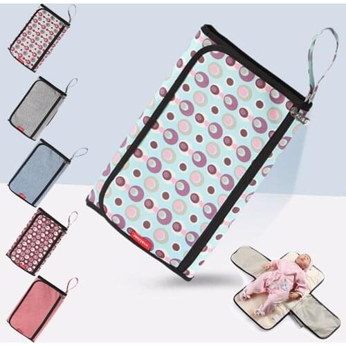 Portable Baby Diaper Pad Waterproof Changing Mat Multi Function Bag Washable Infant Blanket Floor Table Mattress Bedding Set