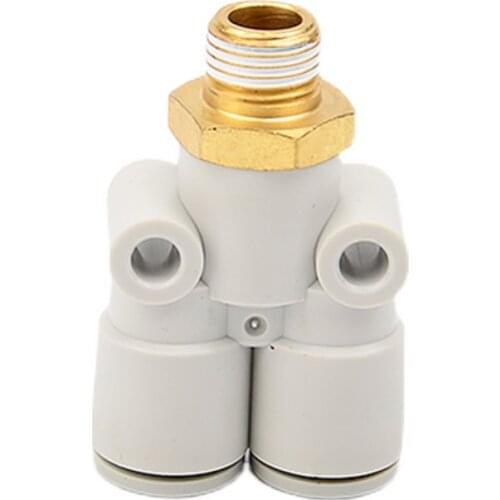 Applicable Tubing: Metric Size, Connection Thread: M, R,Branch “Y” KQ2U04-M5A KQ2U04-M6A KQ2U06-M5A KQ2U06-M6A