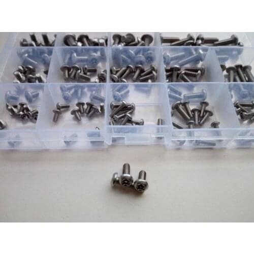 140pcs Stainless Steel M3 M4 M5 Five-star Slot With Column Screw Anti-theft Bolt