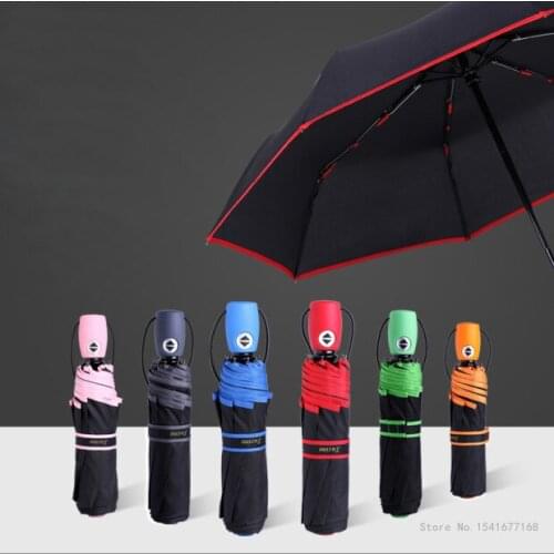Mens and womens foldable plum blossom umbrella full-automatic high-density umbrella but large wind-resistant umbrella