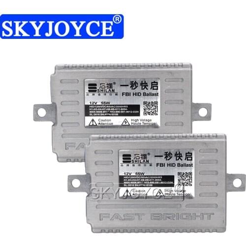 SKYJOYCE 2PCS AC 55W HID Xenon Ballast 12V Car Light Reactor Xenon Fast Start Slim Ballast For H1 H3 H7 H11 HID Conversion Kit