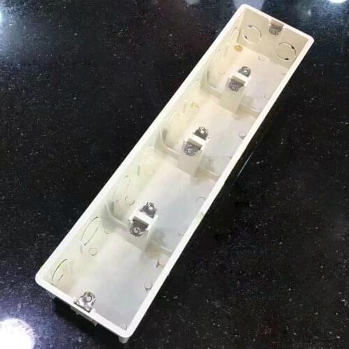 2pcs 86 Junction Box Concealed PVC Wiring 4 Gang Switch Socket Line Base Four Together Bottom Dark Box