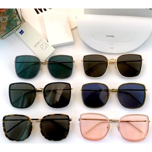 High Quality Korean Brand Design Gentle Bibi Sunglasses Metal Square frame UV400 Sun Glasses Women Men With Packaging