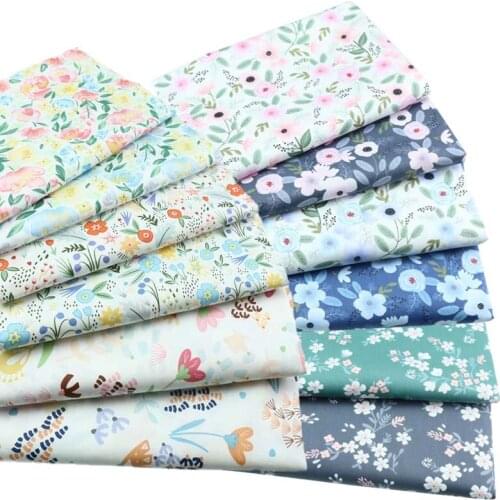 Pastoral Japanese Style WHITE GRAY BLUE GREEN Plum Flowers Floral Leave Dot 100% Cotton Twill Fabric For Cushion Craft Dress Top