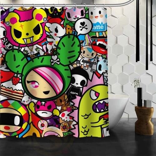 Custom The Tokidoki Waterproof Fabric Bath Shower Curtain Mildewproof Polyester Bathroom Drop Shipping