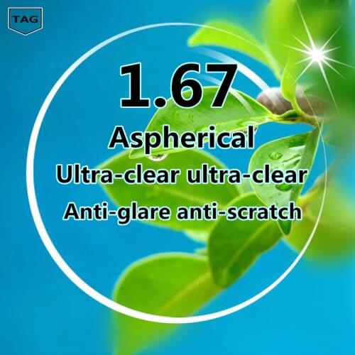 TAG Hezekiah 2017 High Index 1.67 Clear Aspheric Resin Lenses HMC,Asphere Prescription Lenses For Myopia/Hyperopia/Presbyopia