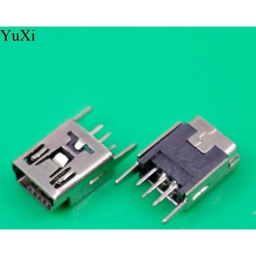 YuXi 10PCS Mini USB Type B Female 5 Pin DIP Vertical Leg PCB Socket Connector