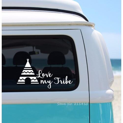 Love your tribe Funny car stickers removable waterproof vinyl stickers for glass white black red color wall sticker mural A731