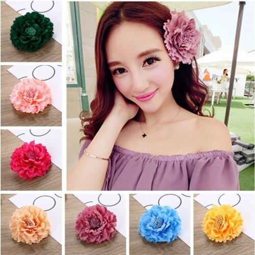 Fabric daisy flower bohemia holiday women girls hair pins accessories for bride hair ornament barrette decoration hairgrip clips