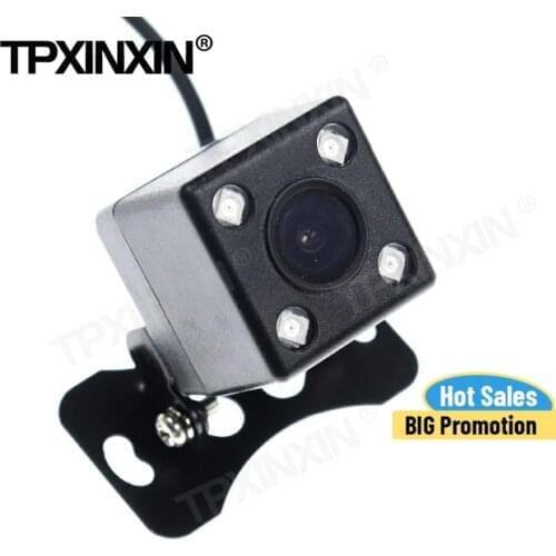 Water proof 4 LED Night Vision Car Rear View Camera Parking Reverse Backup For All Cars Universal Camera Wide Angle Guider Line